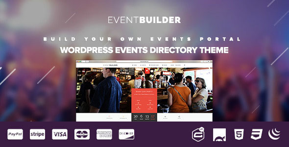 EventBuilder v1.1.0 - WordPress Events Directory Theme