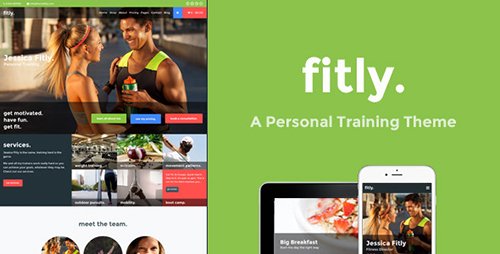 Fitly v1.1.0 - A Personal Training WordPress Theme