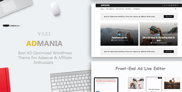 Admania v1.2.1 - Best AD Optimized WordPress Theme For Adsense