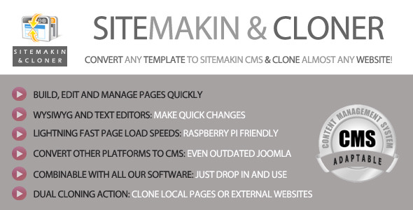 Sitemakin and Cloner v6.0 - Fast CMS and Cloner