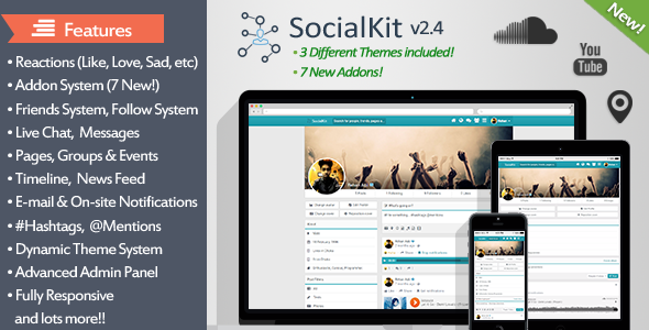 SocialKit v2.4 - The Ultimate Social Networking Platform