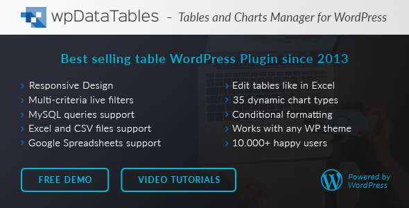 wpDataTables v2.3.1 - Tables and Charts Manager for WordPress