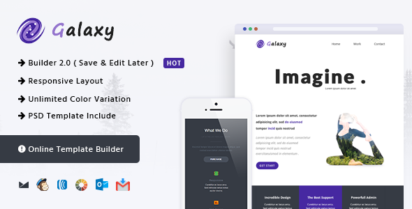 Galaxy v1.0 - Responsive Email + Online Builder
