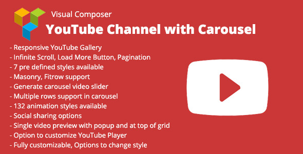 Visual Composer YouTube Channel with Carousel v1.1