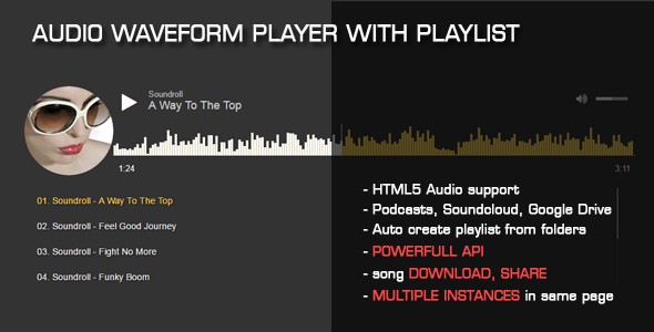 Audio Waveform Player with Playlist v1.1
