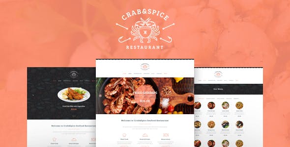 Crab & Spice v1.3.1 - Restaurant and Cafe WordPress Theme