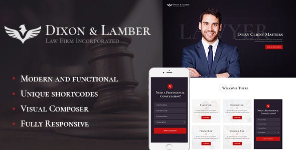 Dixon & Lamber v1.1 - Law Firm WordPress Theme