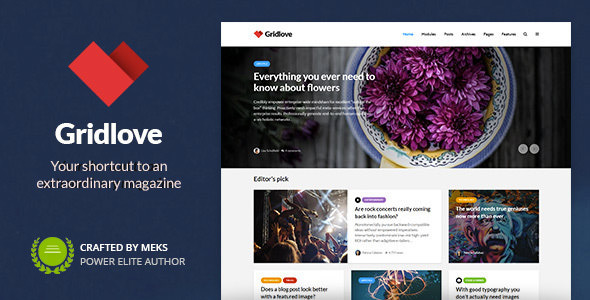 Gridlove v1.8.0 - Creative Grid Style News & Magazine WordPress Theme