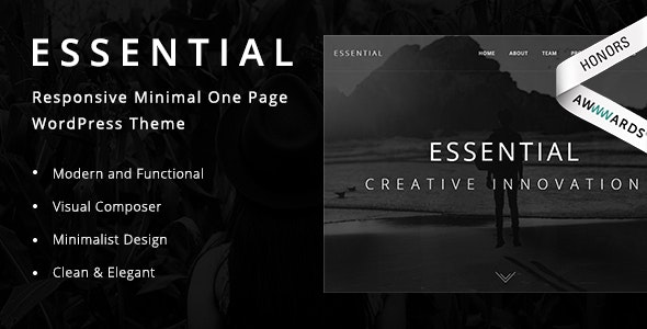 Essential v1.9 - Responsive Minimal One Page WordPress Theme