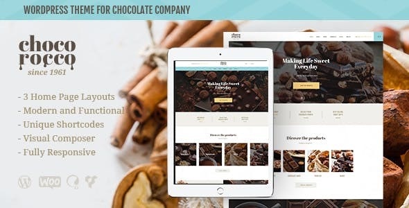 ChocoRocco v1.2.1 - Chocolate Sweets & Candy Store WordPress Theme