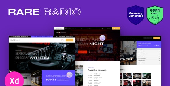 Rare Radio - Online Music Radio Station & Podcast WordPress Theme