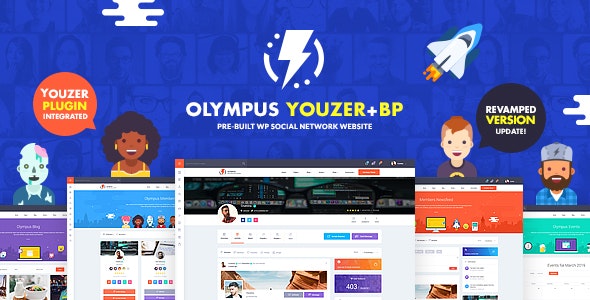 Olympus v2.8 - Powerful BuddyPress Theme for Social Networking
