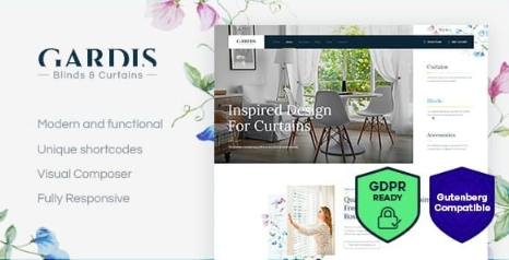 Gardis v1.2.2 Blinds and Curtains Studio & Shop WordPress Theme