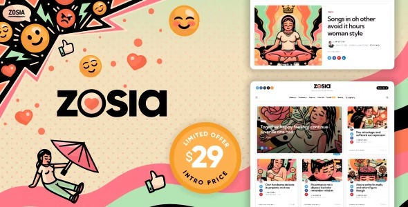 Zosia - Personal WordPress Blog Theme Nulled